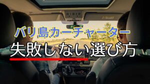 バリ島カーチャーターの失敗しない選び方